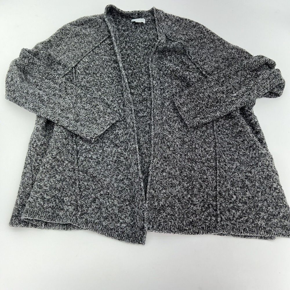 J. Jill Marled Gray Open-Front Cardigan